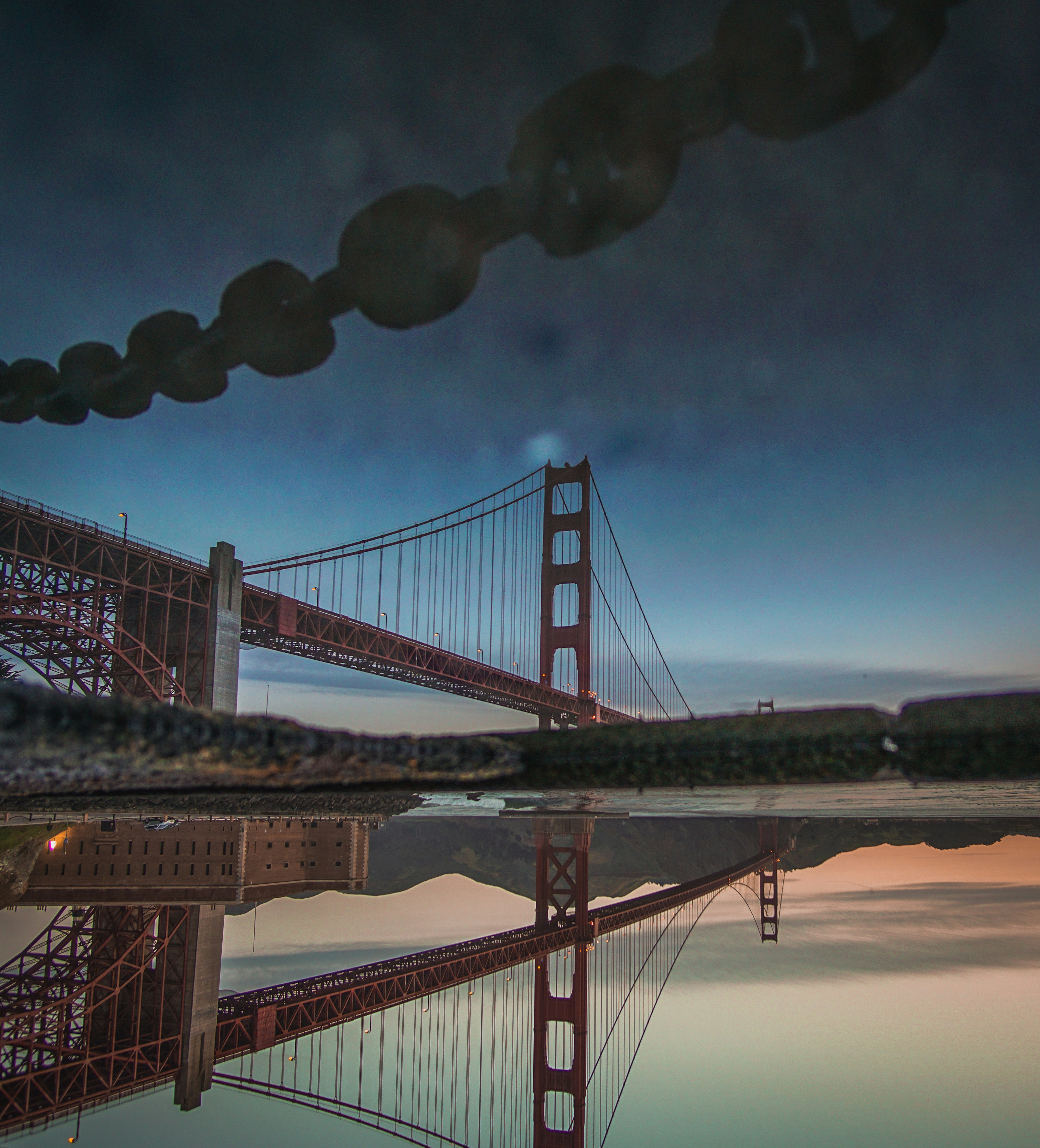 bridge during golden hour